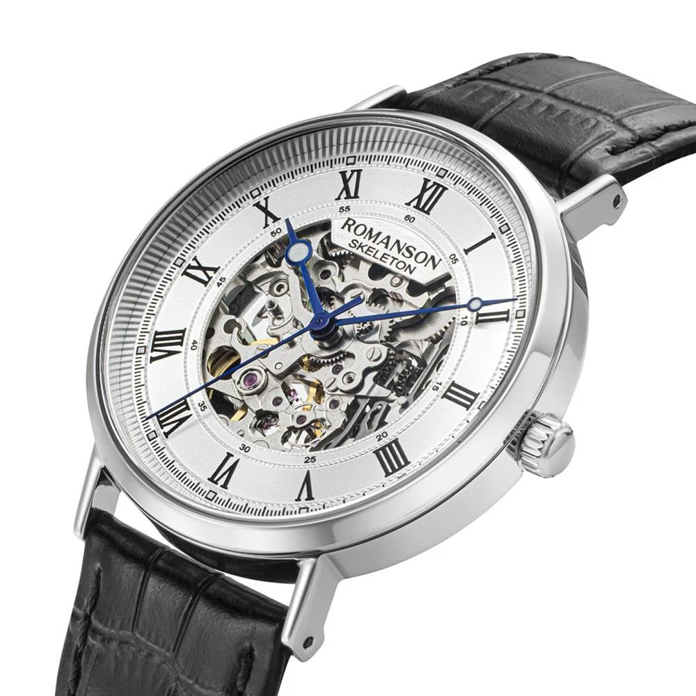 Romanson Leather Strap Automatic Watch for Men - Image 4