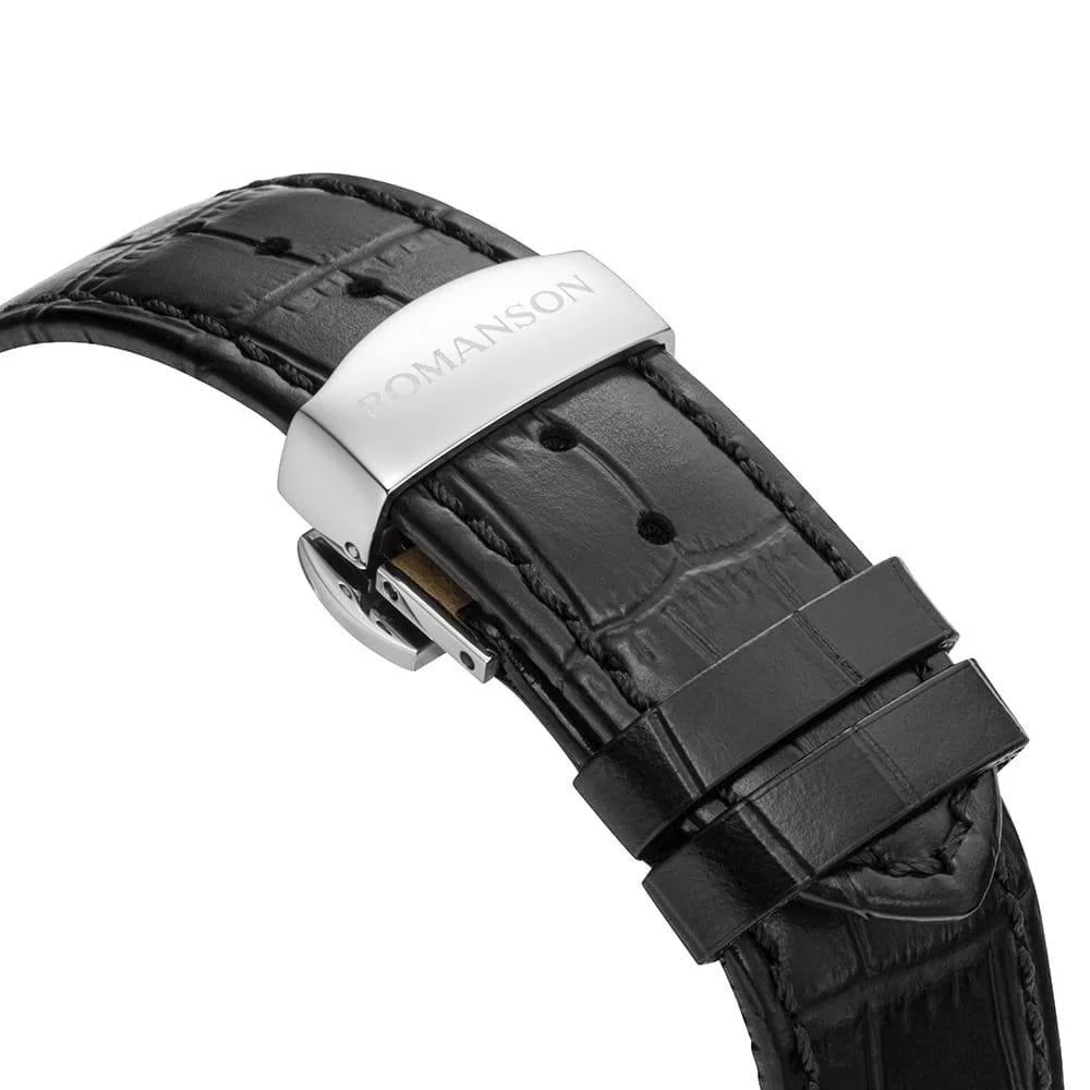 Romanson Leather Strap Automatic Watch for Men - Image 7
