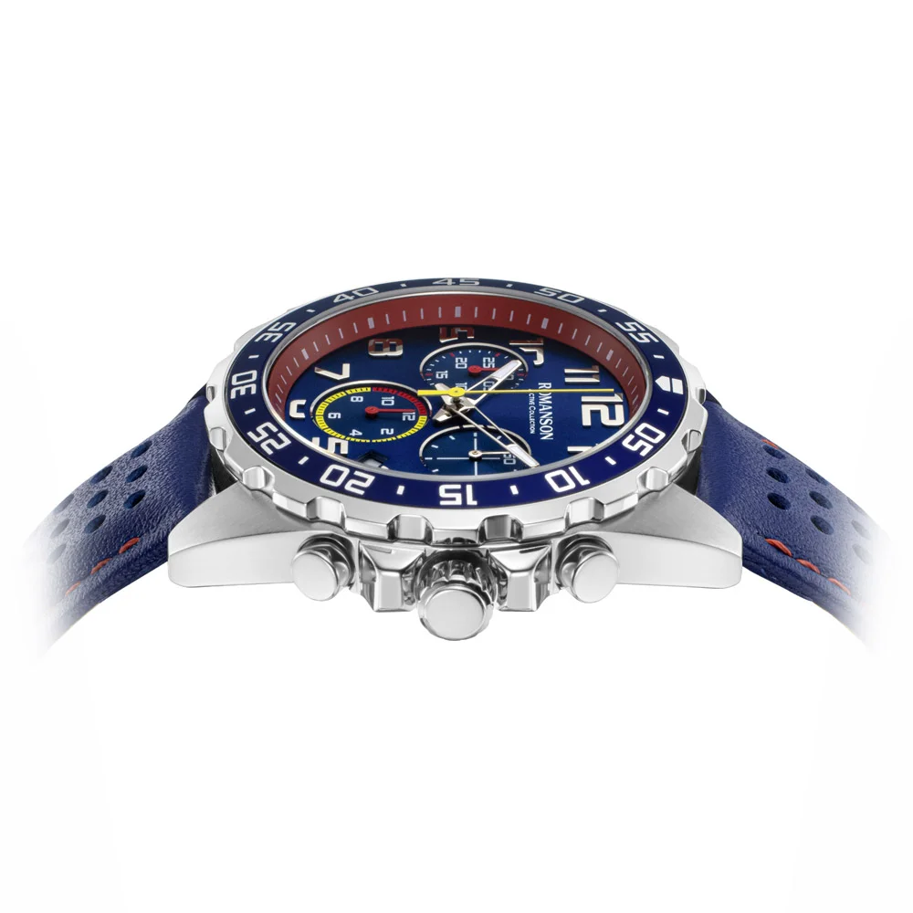Romanson Black Dial Analog Leather Strap Chronograph Watch for Men - Image 14