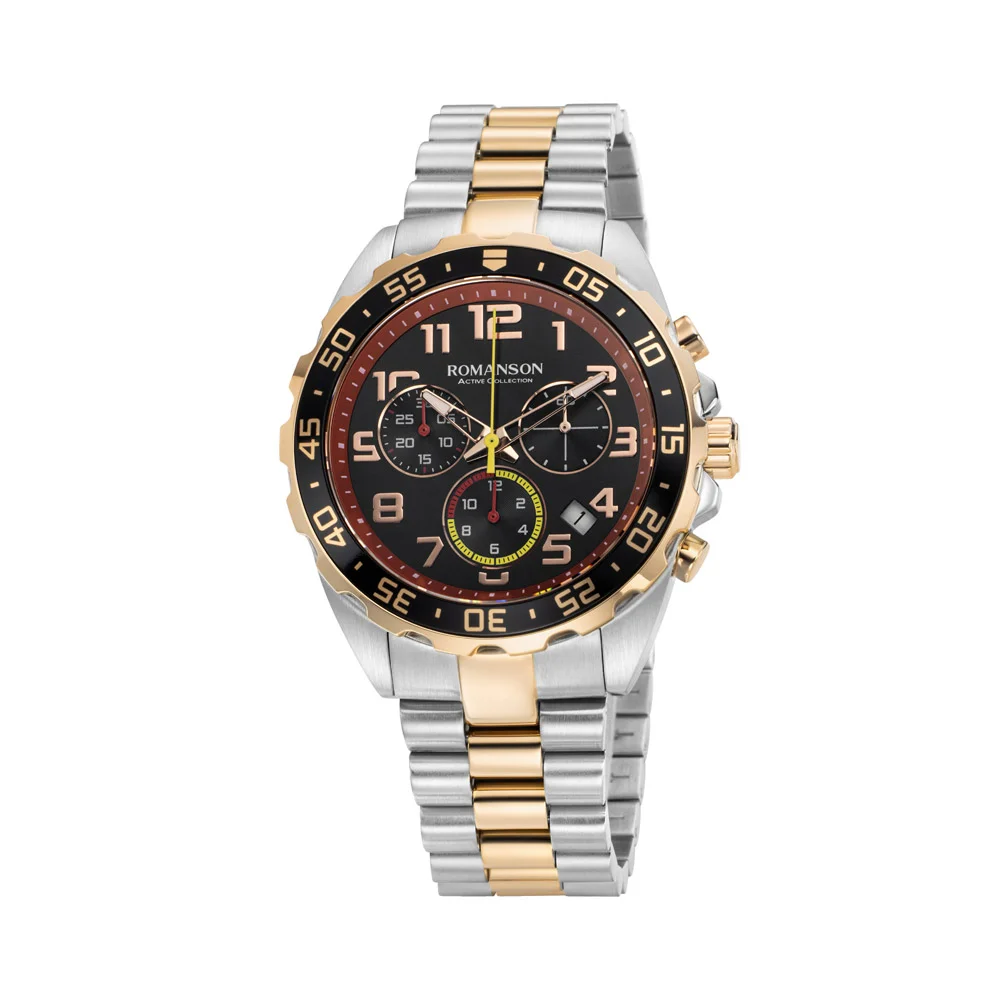 Romanson Black Dial Analog Stainless Steel Strap Watch for Men - Image 12