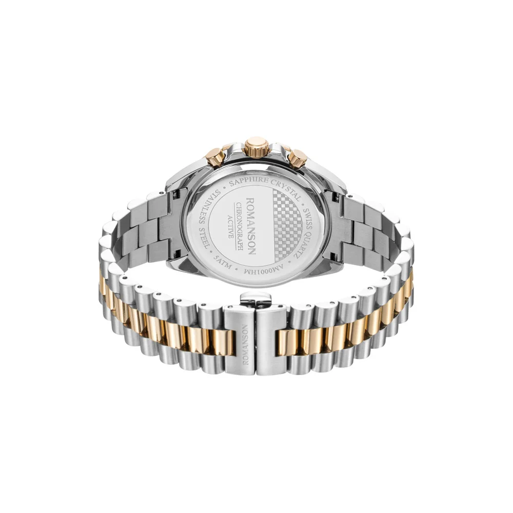 Romanson Black Dial Analog Stainless Steel Strap Watch for Men - Image 15