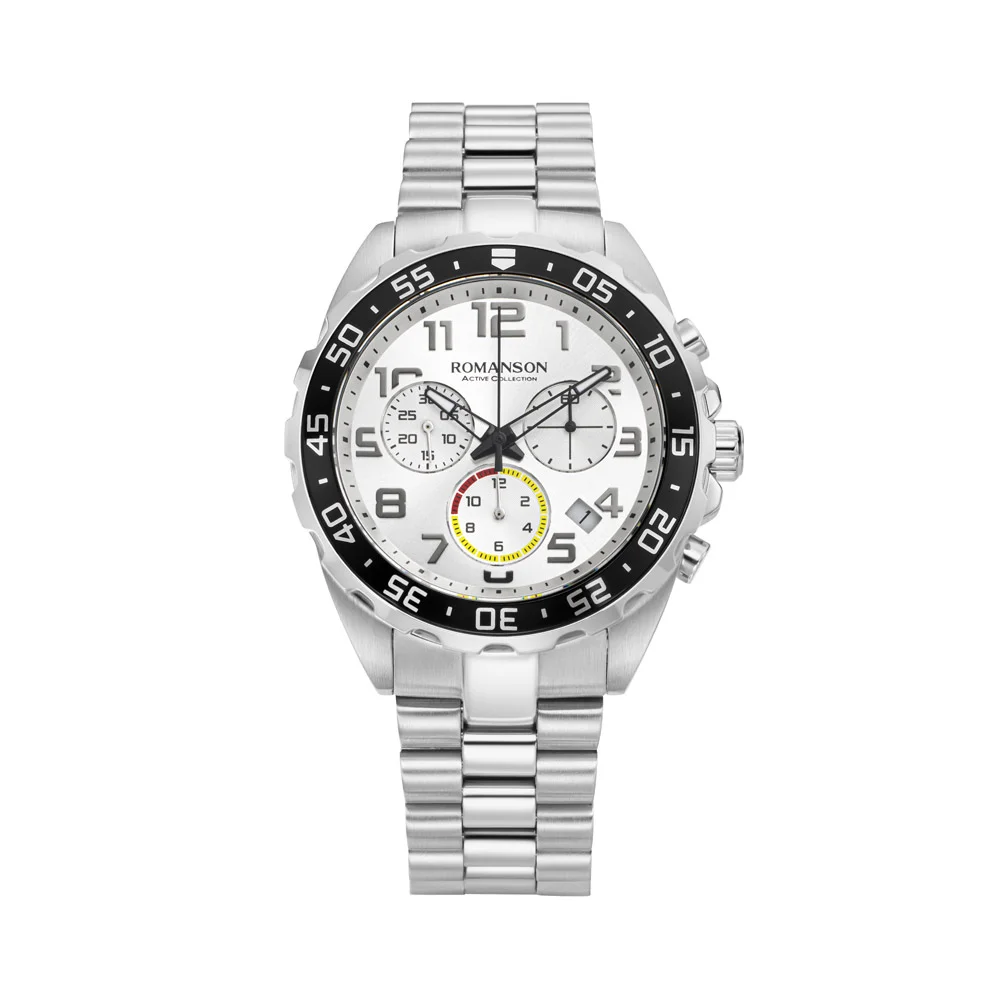 Stainless Steel Strap Chronograph Watch for Men
