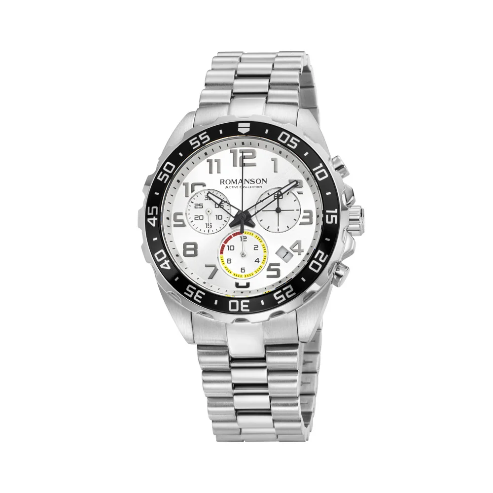 Romanson Black Dial Analog Stainless Steel Strap Watch for Men - Image 7