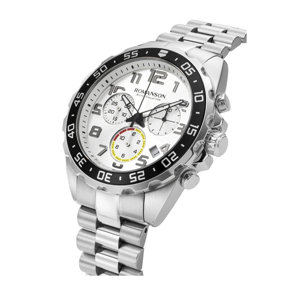 Romanson Black Dial Analog Stainless Steel Strap Watch for Men - Image 8