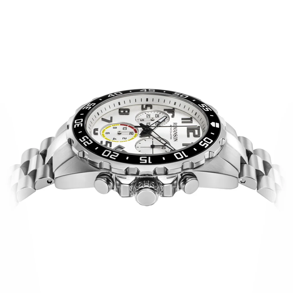 Romanson Black Dial Analog Stainless Steel Strap Watch for Men - Image 9