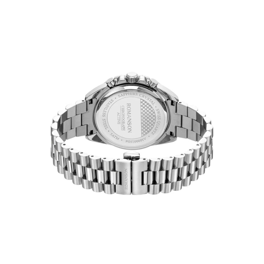 Romanson Black Dial Analog Stainless Steel Strap Watch for Men - Image 10