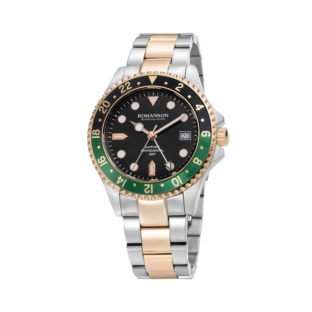 Romanson Black Dial Analog Stainless Steel Strap Watch for Men - Image 18