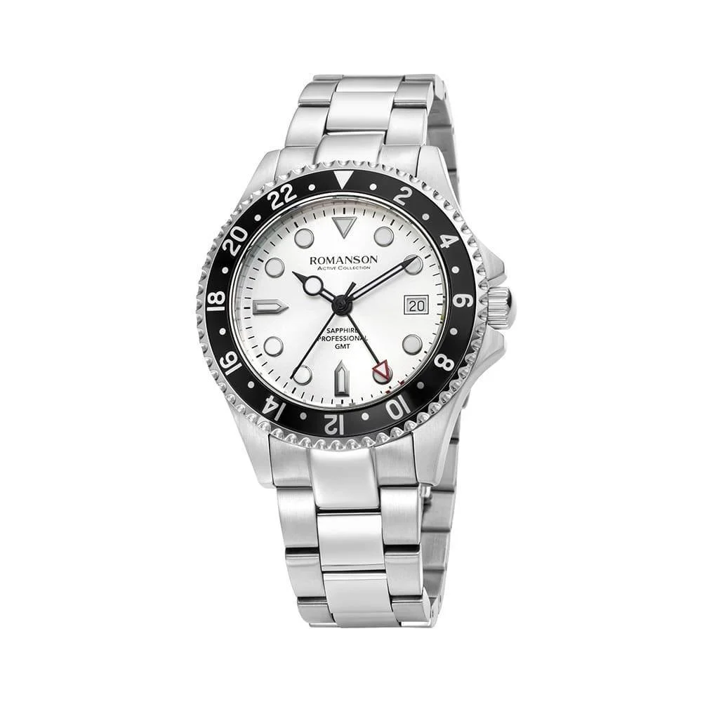 Romanson Black Dial Analog Stainless Steel Strap Watch for Men - Image 8
