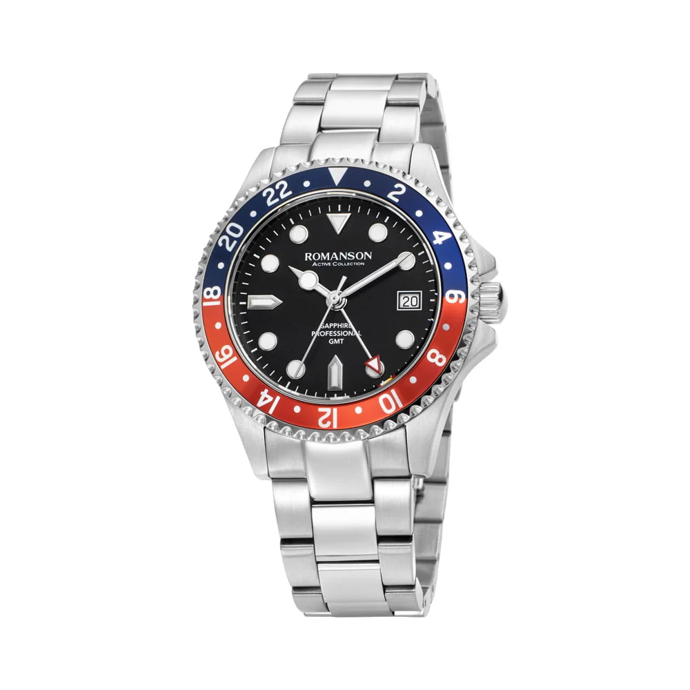Romanson Black Dial Analog Stainless Steel Strap Watch for Men - Image 13