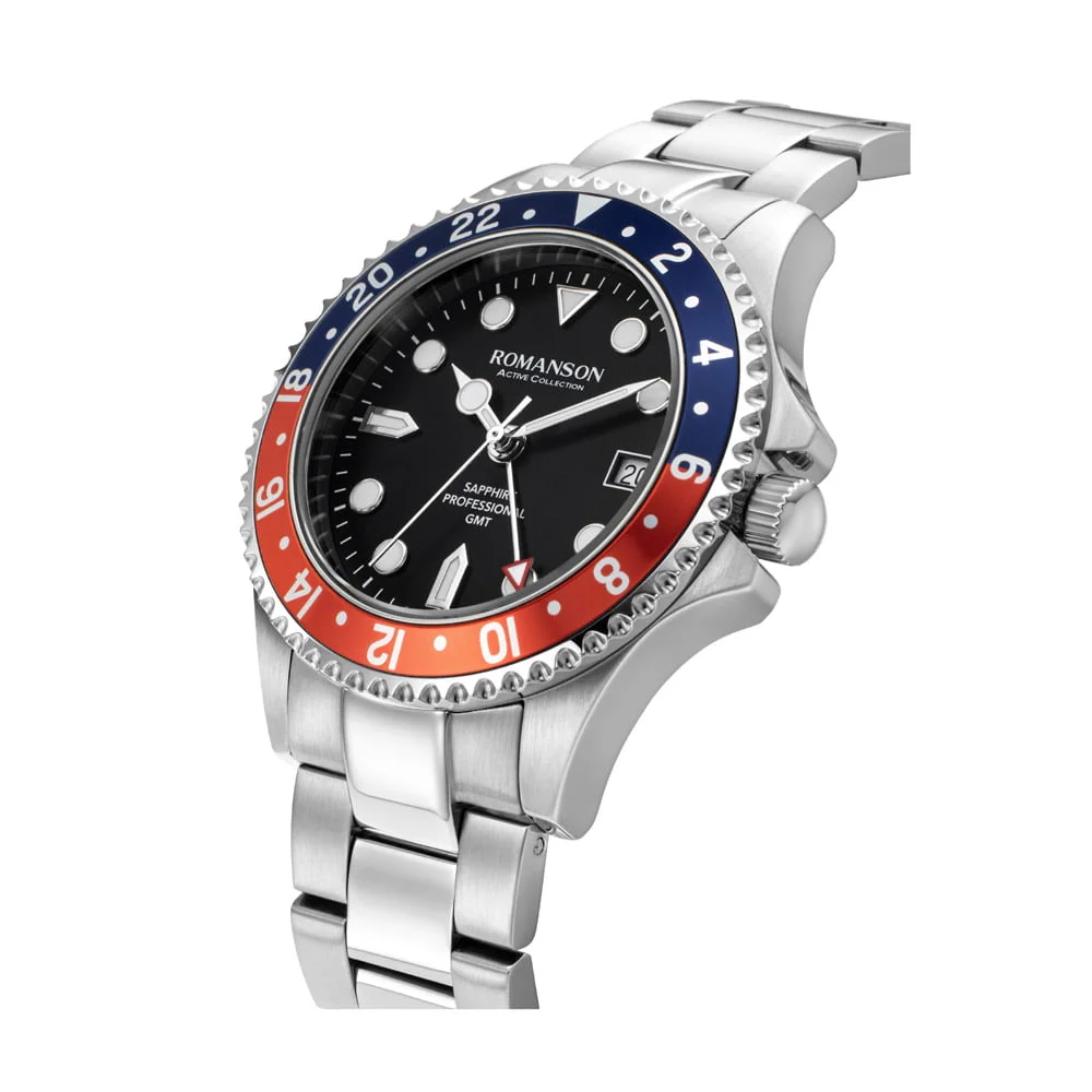 Romanson Black Dial Analog Stainless Steel Strap Watch for Men - Image 14