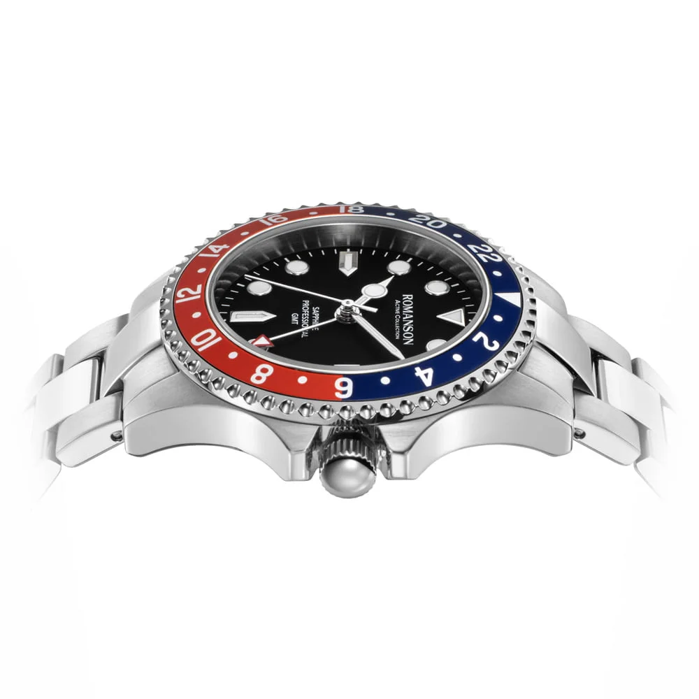 Romanson Black Dial Analog Stainless Steel Strap Watch for Men - Image 15