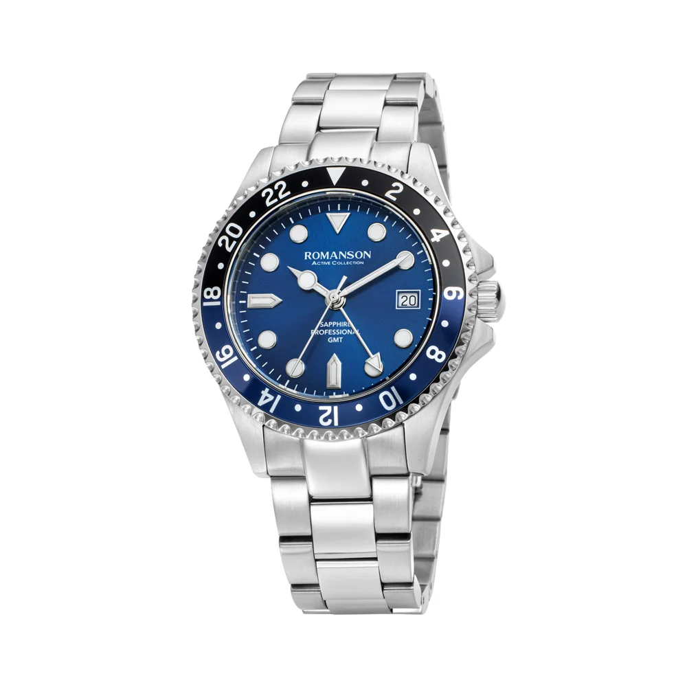 Romanson Black Dial Analog Stainless Steel Strap Watch for Men - Image 23