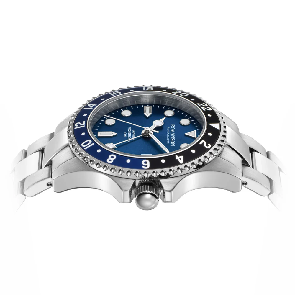 Romanson Black Dial Analog Stainless Steel Strap Watch for Men - Image 25