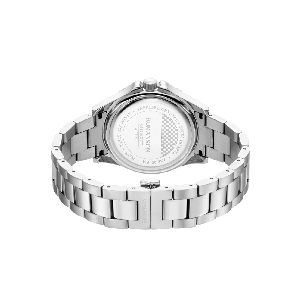 Romanson Black Dial Analog Stainless Steel Strap Watch for Men - Image 26