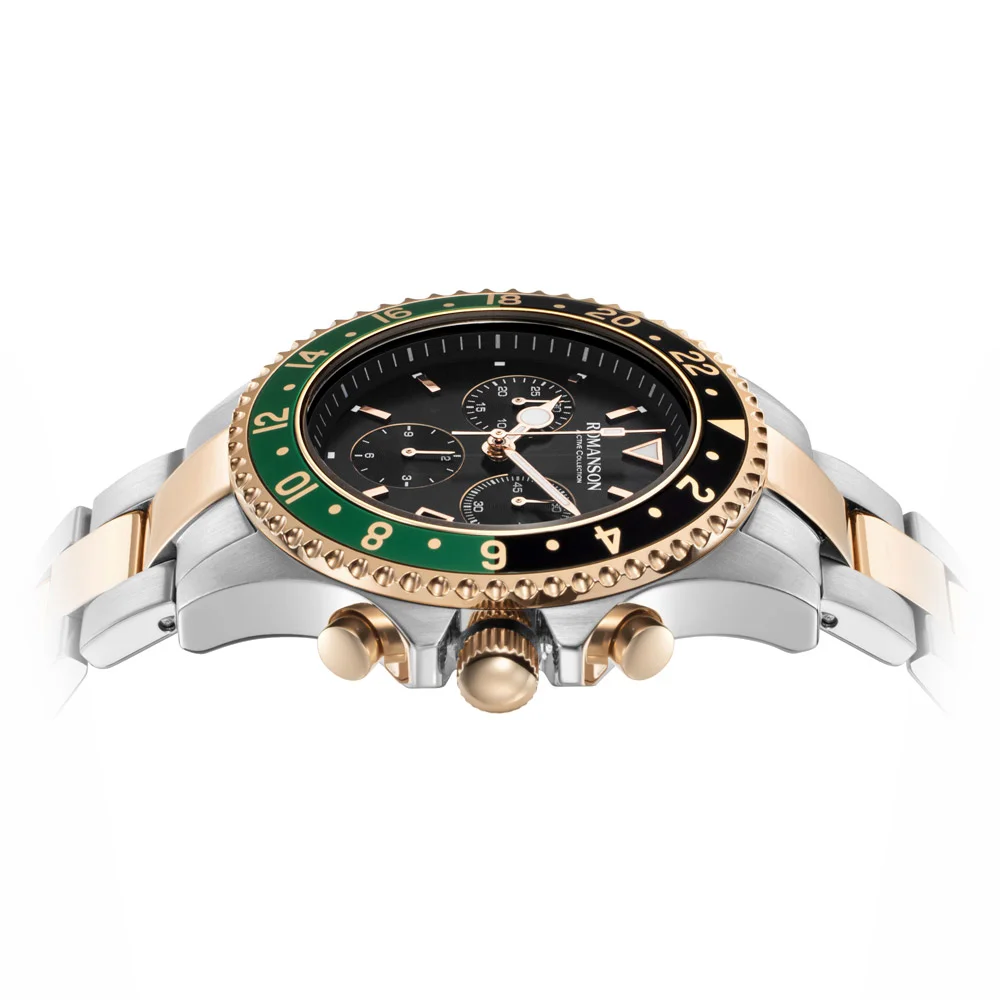 Romanson Black Dial Stainless Steel Strap Chronograph Watch for Men - Image 24