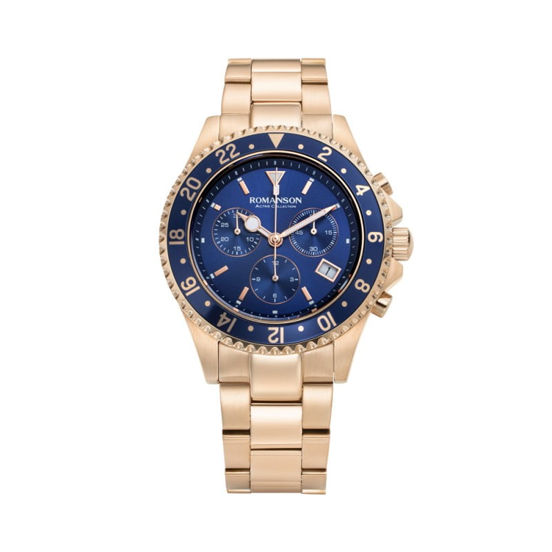 Blue Dial Chronograph Watch for Men