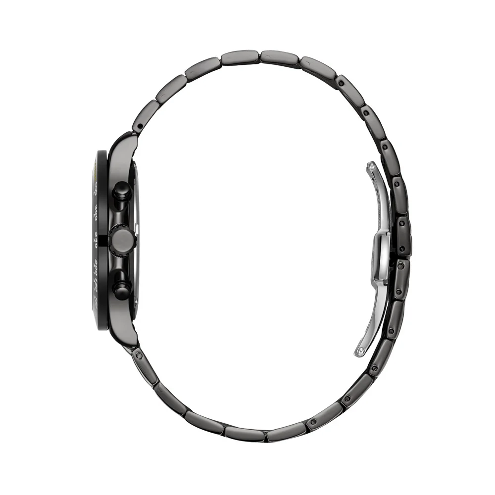 Romanson Black Dial Stainless Steel Strap Chronograph Watch for Men - Image 4