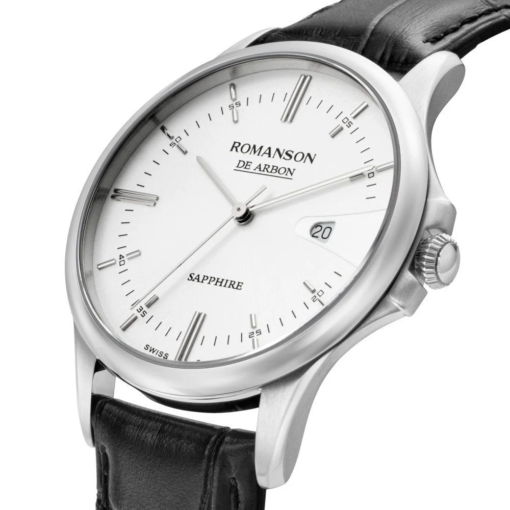Romanson White Dial Analog Leather Strap Watch for Women - Image 4