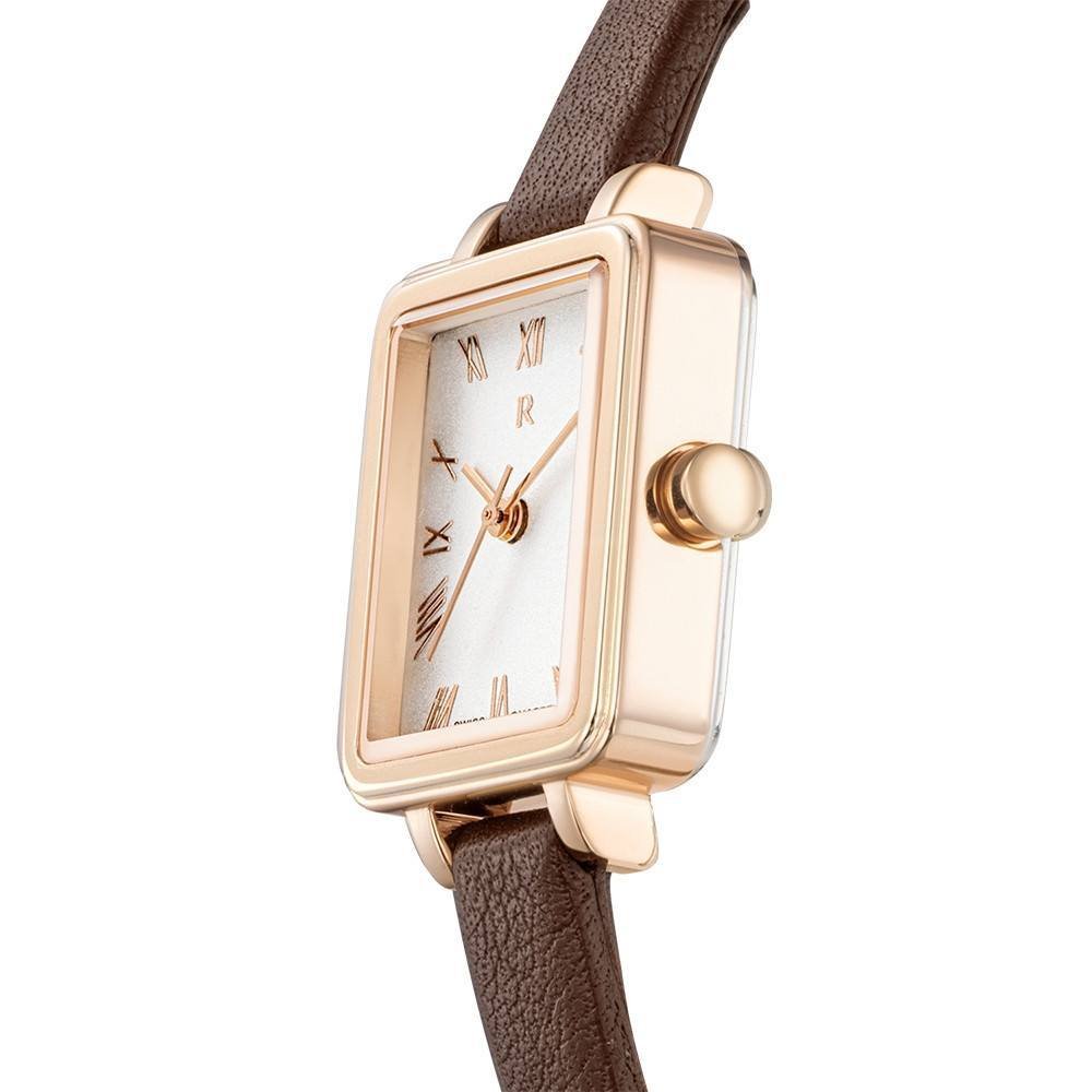 Romanson White Dial Analog Leather Strap Watch for Women - Image 3
