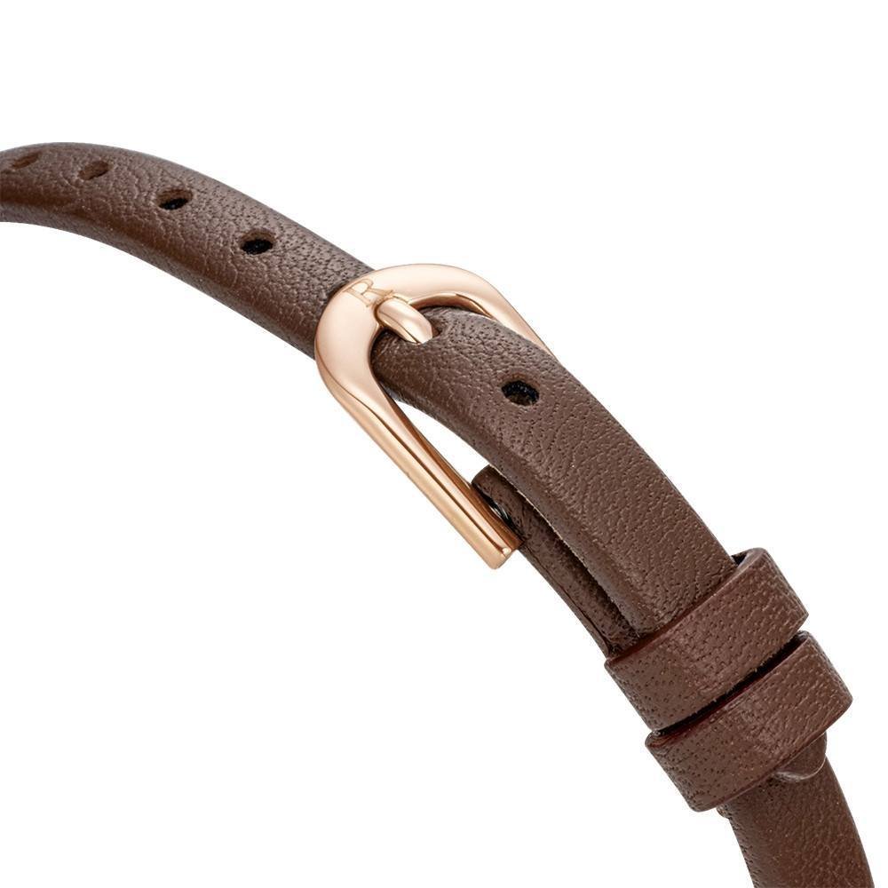 Romanson White Dial Analog Leather Strap Watch for Women - Image 4