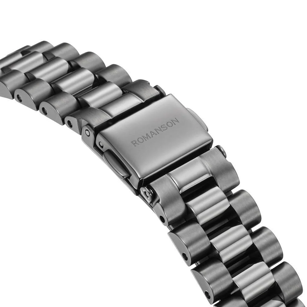 Romanson Women's Black Dial Stainless Steel Strap Chronograph Watch - Image 5