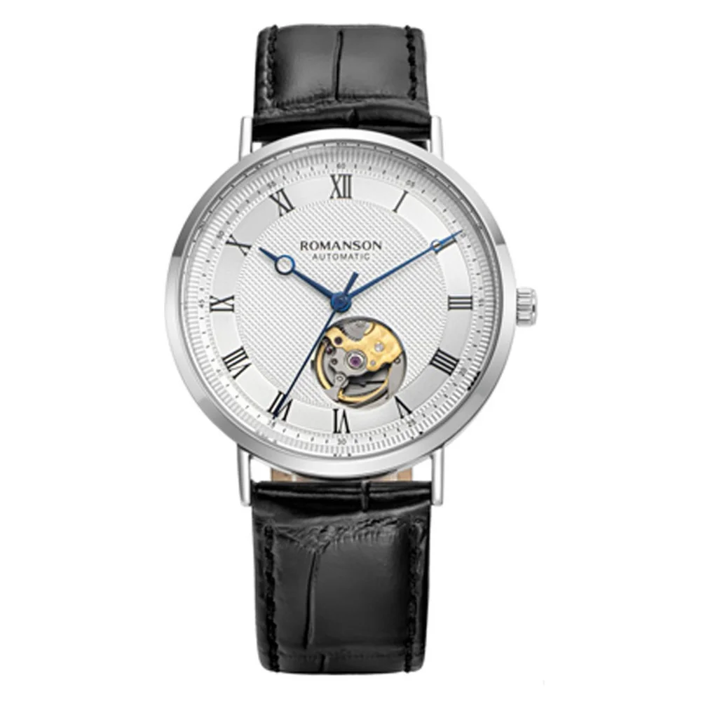 Automatic Leather Strap Watch