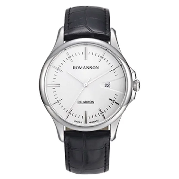 Romanson Blue Dial Analog Leather Strap Watch for Men - Image 5