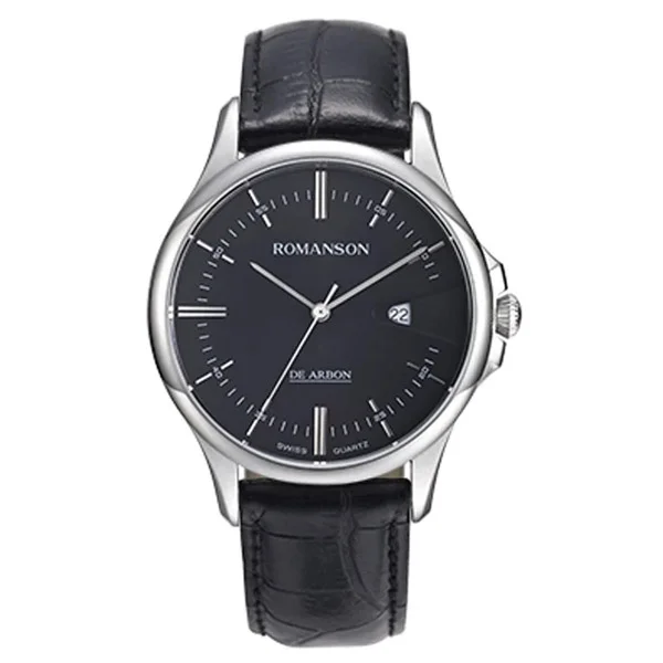 Romanson Blue Dial Analog Leather Strap Watch for Men - Image 4