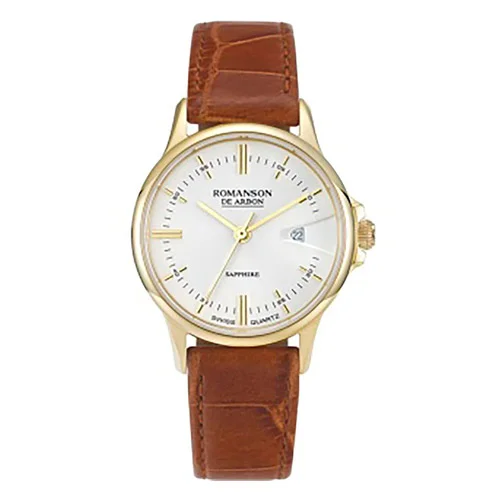 Romanson Blue Dial Analog Leather Strap Watch for Men - Image 2