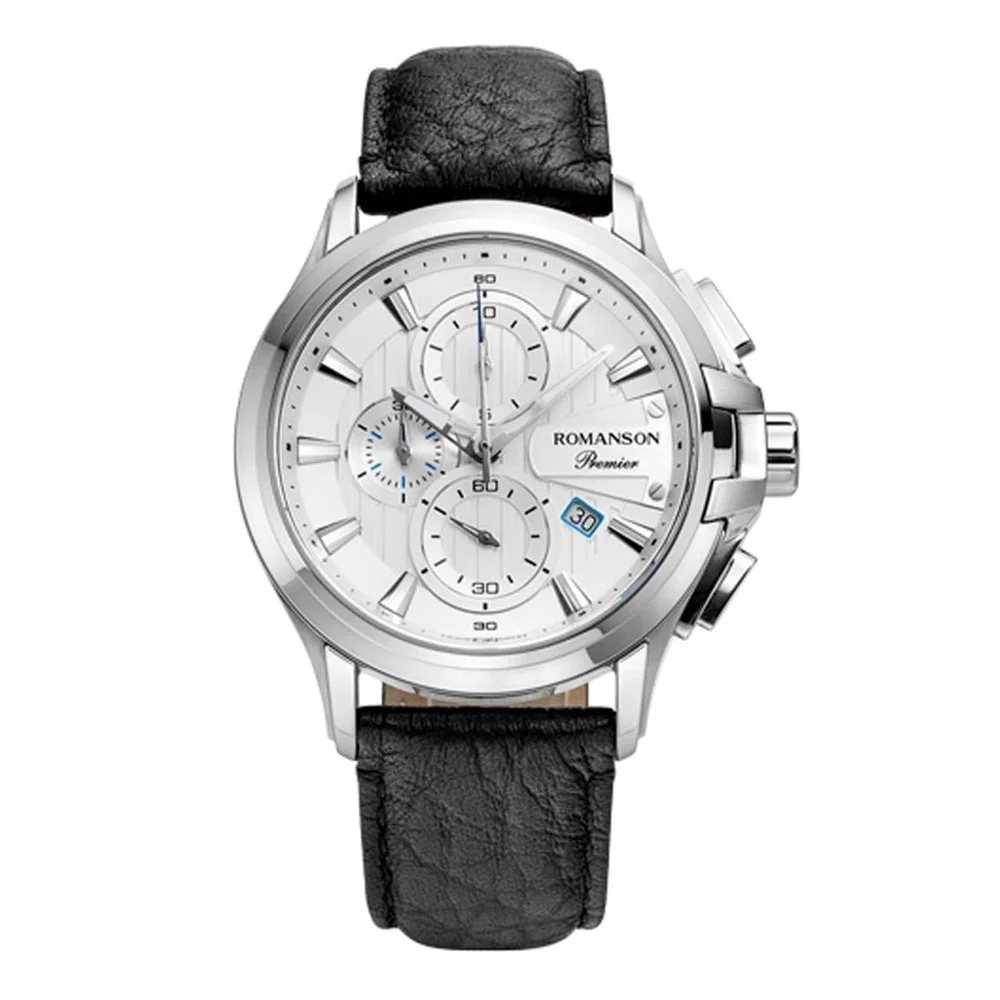 Romanson Leather Strap Chronograph Watch for Men - Image 4