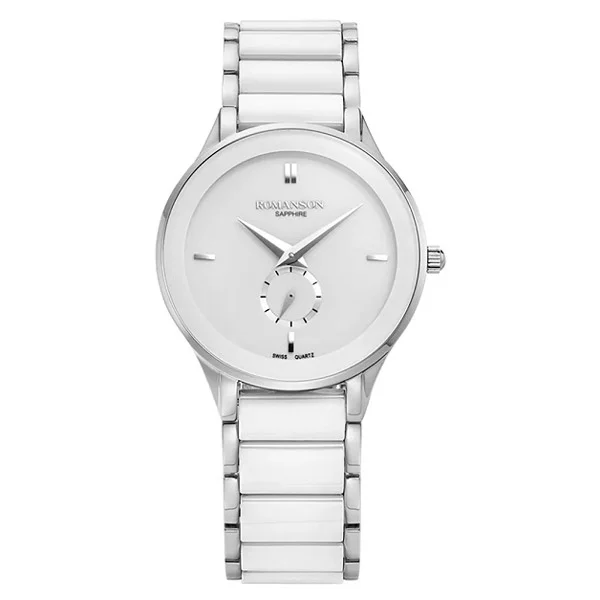 Romanson Black Dial Ceramic Strap Analog Watch for Men - Image 2