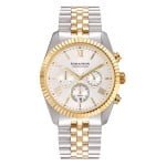 Romanson Silver Dial Stainless Steel Strap Chronograph Watch for Men