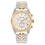 Romanson Silver Dial Stainless Steel Strap Chronograph Watch for Men