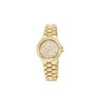 Romanson RM7100QLGWH Women’s Gold Crystal Watch